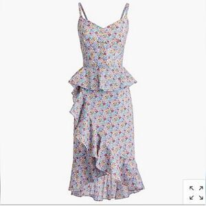 J. Crew Floral Midi Dress - Multicolor